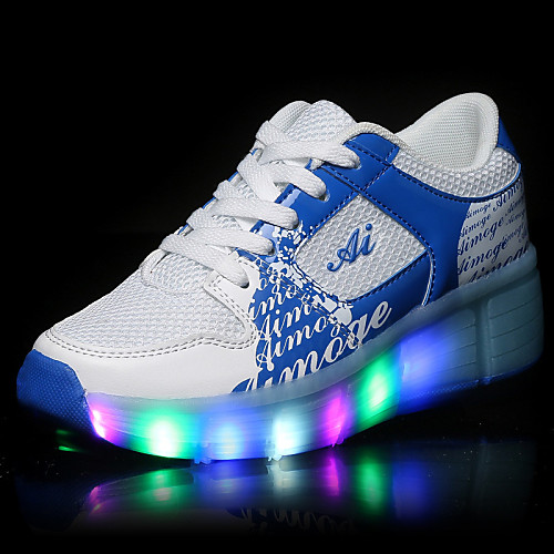 LED Sneakers lighting shoe sports shoes with wheel Children Boys Girls UK11#