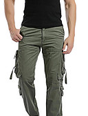Men's Military Cotton Loose Slim Chinos Pants - Solid Colored 944710