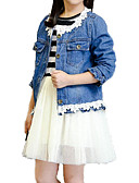 baratos Moletons com Capuz e Sem Capuz Femininos-Infantil Para Meninas B&amp;aacute;sico Moda de Rua Di&amp;aacute;rio Feriado Listrado Com Transpar&amp;ecirc;ncia Manga Longa Padr&amp;atilde;o Algod&amp;atilde;o Conjunto Azul