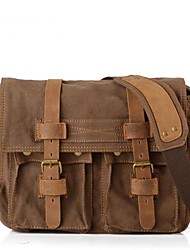 billige -Unisex Poser Annet lær / Lerret Ransel til Avslappet Brun / Grønn / Kakifarget