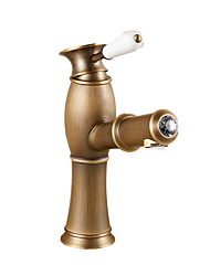 Antique Br Bathroom Faucet Lightinthebox Bathroom Sink Faucet Pullout Spray Antique Br Centerset One Hole Single Handle Holebath Taps