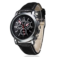 Homme Montre Bracelet Quartz Montre Décontractée Polyuréthane Bande Analogique Charme Noir / Marron - Blanc Noir Homme Montre Bracelet Quartz Montre Décontractée Polyuréthane Bande Analogique Charme Noir / Marron - Blanc Noir