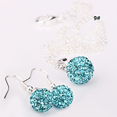 Women's Crystal Jewelry Set - Crystal Ball Fashion Include Drop Earrings 15 / 16 / 17 For Wedding Party Birthday / Necklace Women's Crystal Jewelry Set - Crystal Ball Fashion Include Drop Earrings 15 / 16 / 17 For Wedding Party Birthday / Necklace