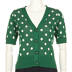 Women's Basic Cardigan - Round Dots Women's Basic Cardigan - Round Dots