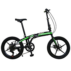 Folding Bike Cycling 7 Speed 20 Inch Unisex Adult SHIMANO TX30 Double Disc Brake Springer Fork Monocoque Ordinary/Standard Anti-slip