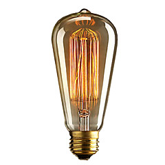 1szt 40 W E26 / E26 / E27 / E27 ST64 Ciepła biel 2300 k Żarówka Vintage Edison żarówka 110-220 V / 220-240 V 1szt 40 W E26 / E26 / E27 / E27 ST64 Ciepła biel 2300 k Żarówka Vintage Edison żarówka 110-220 V / 220-240 V