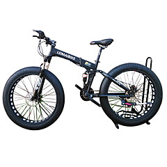Snow Bike Folding Bike Cycling 21 Speed 26 Inch/700CC 40 mm SHIMANO 51-7 Double Disc Brake Springer Fork Aluminium Alloy Frame Rear
