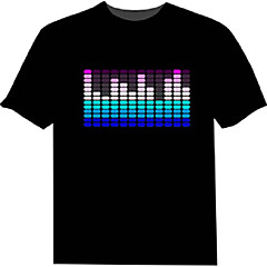 T-shirt led 100% cotone 2 batterie aaa luce notturna di alta qualità T-shirt led 100% cotone 2 batterie aaa luce notturna di alta qualità
