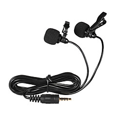 Andoer 150cm Cellphone Smartphone Mini Dual-Headed Omni-Directional Mic Microphone with Collar Clip for iPad iPhone5 6s 6 Plus Smartphones Andoer 150cm Cellphone Smartphone Mini Dual-Headed Omni-Directional Mic Microphone with Collar Clip for iPad iPhone5 6s 6 Plus Smartphones