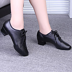 Per donna Scarpe per danza moderna / Liscio Finta pelle Tacchi Lacci / Traforato Basso Scarpe da ballo Nero / Rosso Per donna Scarpe per danza moderna / Liscio Finta pelle Tacchi Lacci / Traforato Basso Scarpe da ballo Nero / Rosso