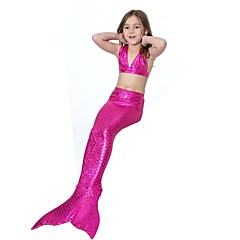 The Little Mermaid Swimwear Bikini Christmas Masquerade Festival / Holiday Halloween Costumes Outfits Blue / Pink / Fuchsia Solid Colored Mermaid and Trumpet Gown Slip Bikini Sequins The Little Mermaid Swimwear Bikini Christmas Masquerade Festival / Holiday Halloween Costumes Outfits Blue / Pink / Fuchsia Solid Colored Mermaid and Trumpet Gown Slip Bikini Sequins