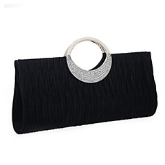 Women's Bags PU(Polyurethane) Evening Bag Crystals / Zipper Black / Red / Almond Women's Bags PU(Polyurethane) Evening Bag Crystals / Zipper Black / Red / Almond