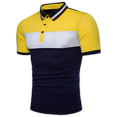 Herrn Einfarbig - Street Schick Baumwolle Polo, Hemdkragen Schwarz & Weiß Herrn Einfarbig - Street Schick Baumwolle Polo, Hemdkragen Schwarz & Weiß