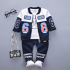 Jungen Kleidungs Set Alltag Ausgehen Solide Druck Patchwork Baumwolle Frühling Herbst Langarm Retro Rote Marineblau Grau Hellgrün Jungen Kleidungs Set Alltag Ausgehen Solide Druck Patchwork Baumwolle Frühling Herbst Langarm Retro Rote Marineblau Grau Hellgrün