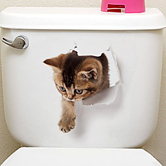 Autocollants de frigo Autocollants toilettes - Autocollants muraux animaux Animaux 3D Salle de séjour Chambre à coucher Salle de bain Autocollants de frigo Autocollants toilettes - Autocollants muraux animaux Animaux 3D Salle de séjour Chambre à coucher Salle de bain
