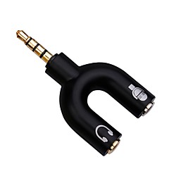 Adattatore per cuffie Involucro in plastica Bianco / Nero 1 pcs Adattatore per cuffie Involucro in plastica Bianco / Nero 1 pcs