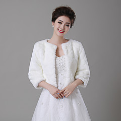 Manches 3/4 Fausse Fourrure Mariage / Anniversaire Etoles de Femme Avec A Motif Boleros Manches 3/4 Fausse Fourrure Mariage / Anniversaire Etoles de Femme Avec A Motif Boleros