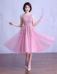 Pink Tea Length Dress