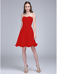 Short Bridesmaid Dresses Search Lightinthebox A Line Spaghetti Strap Knee Length Chiffon Bridesmaid Dress With Ruched By Lan Ting Bride