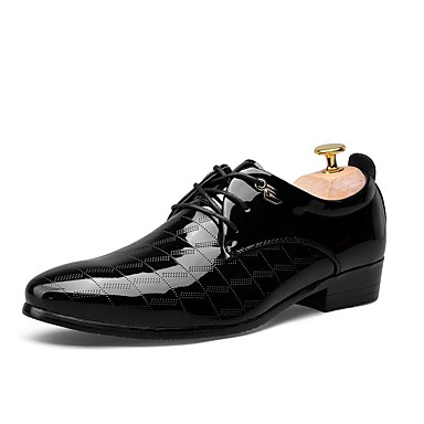 Men's Shoes Synthetic Spring / Summer / Fall Comfort / Roller Skate Shoes Chunky Heel Lace-up Black / Brown / Wedding / Party & Evening Men's Shoes Synthetic Spring / Summer / Fall Comfort / Roller Skate Shoes Chunky Heel Lace-up Black / Brown / Wedding / Party & Evening