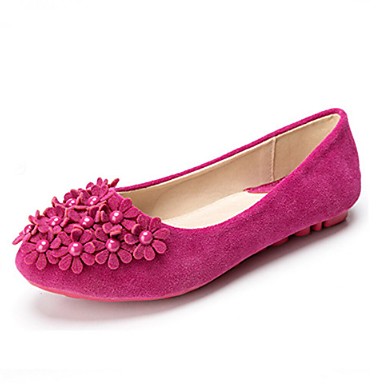 Women's Shoes Leatherette Spring / Summer Comfort Flats Walking Shoes Flat Heel Imitation Pearl Purple / Fuchsia / Pink Women's Shoes Leatherette Spring / Summer Comfort Flats Walking Shoes Flat Heel Imitation Pearl Purple / Fuchsia / Pink