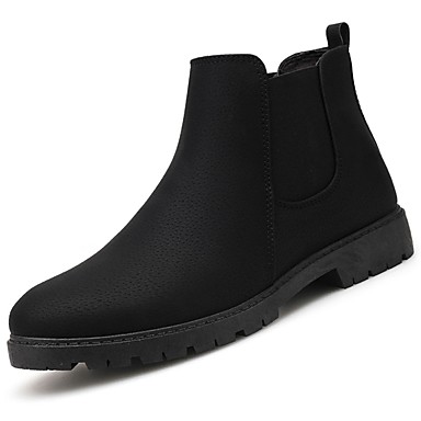 Men's Shoes Pigskin / PU Spring / Fall Comfort / Fashion Boots Boots Mid-Calf Boots Black / Gray / Red Men's Shoes Pigskin / PU Spring / Fall Comfort / Fashion Boots Boots Mid-Calf Boots Black / Gray / Red