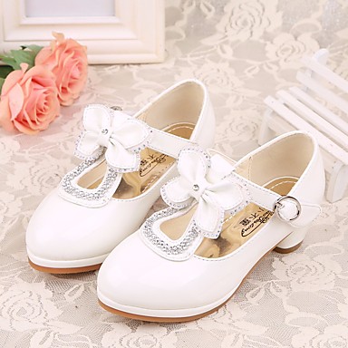 Girls' Shoes PU Spring Fall Tiny Heels for Teens Heels Bowknot for ...