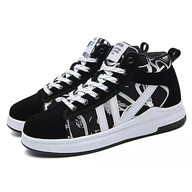 Women's Shoes PU(Polyurethane) Spring / Fall Comfort Sneakers Flat Heel Black / White / Black / Red / Orange / Black Women's Shoes PU(Polyurethane) Spring / Fall Comfort Sneakers Flat Heel Black / White / Black / Red / Orange / Black