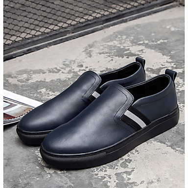 Men's Shoes Cowhide Spring / Fall Moccasin Loafers & Slip-Ons Black / Brown / Blue Men's Shoes Cowhide Spring / Fall Moccasin Loafers & Slip-Ons Black / Brown / Blue