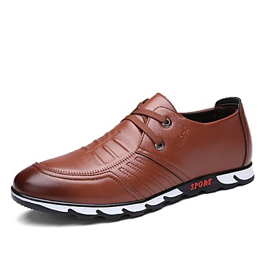 Men's Shoes PU Spring / Fall Comfort Sneakers Black / Brown Men's Shoes PU Spring / Fall Comfort Sneakers Black / Brown
