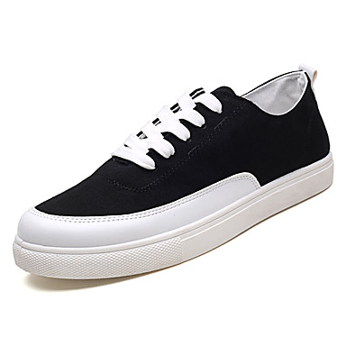 Men's Shoes Canvas / Fabric Spring / Summer Comfort Sneakers Black / Red Men's Shoes Canvas / Fabric Spring / Summer Comfort Sneakers Black / Red