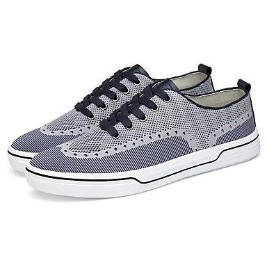 Men's Shoes Tulle / Fabric Summer Comfort Sneakers Black / Blue Men's Shoes Tulle / Fabric Summer Comfort Sneakers Black / Blue