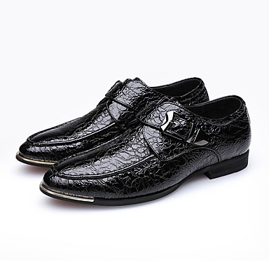 Men's Shoes Cowhide Spring Comfort Loafers & Slip-Ons Black / Blue Men's Shoes Cowhide Spring Comfort Loafers & Slip-Ons Black / Blue
