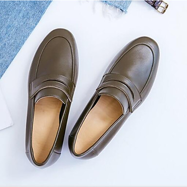 Women's Shoes Nappa Leather Spring / Summer Comfort Loafers & Slip-Ons Flat Heel Closed Toe Black / Green / Camel Women's Shoes Nappa Leather Spring / Summer Comfort Loafers & Slip-Ons Flat Heel Closed Toe Black / Green / Camel