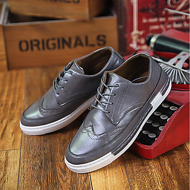 Men's Shoes Microfiber Spring Comfort Oxfords Black / Gray / Brown Men's Shoes Microfiber Spring Comfort Oxfords Black / Gray / Brown