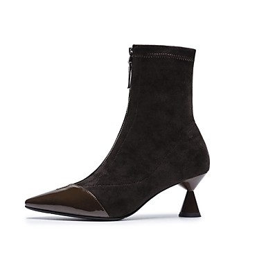 Women's Shoes Nappa Leather Fall & Winter Comfort Boots Heterotypic Heel Black / Coffee Women's Shoes Nappa Leather Fall & Winter Comfort Boots Heterotypic Heel Black / Coffee