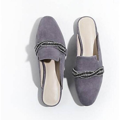 Women's Shoes Suede / Sheepskin Spring / Summer Comfort Clogs & Mules Flat Heel Closed Toe Black / Purple / Brown Women's Shoes Suede / Sheepskin Spring / Summer Comfort Clogs & Mules Flat Heel Closed Toe Black / Purple / Brown