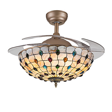 Qingming Mini Ceiling Fan Ambient Light Painted Finishes