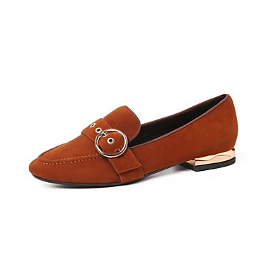 Women's Shoes Suede Spring & Summer Comfort Loafers & Slip-Ons Flat Heel Black / Brown Women's Shoes Suede Spring & Summer Comfort Loafers & Slip-Ons Flat Heel Black / Brown