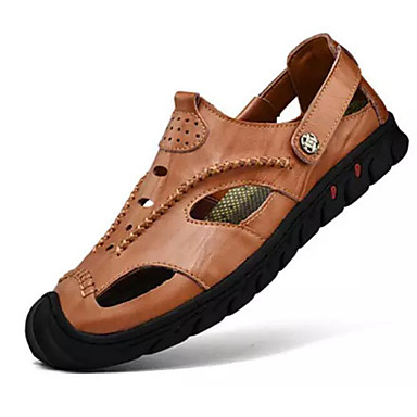 Homme Chaussures de confort Cuir Eté s Noir / Marron / Kaki Homme Chaussures de confort Cuir Eté Eté Eté s Noir / Marron / Kaki 6153d2
