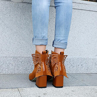 chunky heel square toe