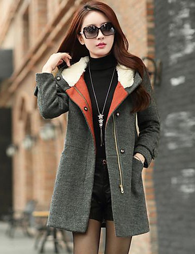 Women's Fashion Tweed Trench Coat(More Colors) 2312735 2018 – $51.99