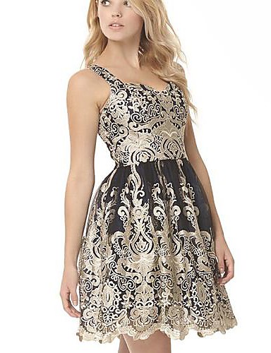 Women's Going out Dress,Print Sweetheart Above Knee Sleeveless Spring ...