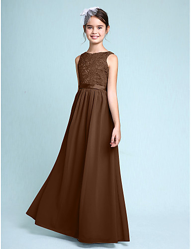 Brown Junior Bridesmaid Dress