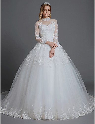 cuello alto, vestidos de novia, busca lightinthebox