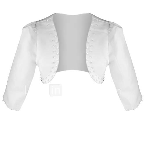 Lange Mouw Katoen Bruiloft Feest Avond Wraps Met Kralen Jasje Jack huismerk kopen in de aanbieding