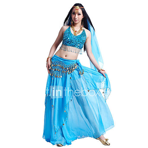 Buikdans Outfits Dames Chiffon Kralen Pailletten Munten Uitvoering huismerk kopen in de aanbieding