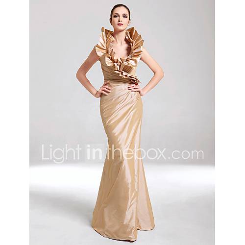Trompet Zeemeermin V Hals Tot De Grond Taffeta Formele Avonden Jurk Met Zijdrapering Geplooid Door Ts Couture huismerk kopen in de aanbieding Trompet Zeemeermin V Hals Tot De Grond Taffeta Formele Avonden Jurk Met Zijdrapering Geplooid Door Ts Couture huismerk kopen in de aanbieding