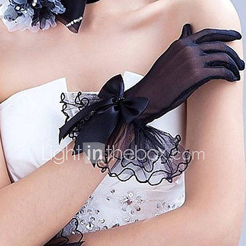 Polyester Tule Polslengte Handschoen Klassiek Bruidshandschoenen Feest Uitgaanshandschoenen Met Effen huismerk kopen in de aanbieding Polyester Tule Polslengte Handschoen Klassiek Bruidshandschoenen Feest Uitgaanshandschoenen Met Effen huismerk kopen in de aanbieding