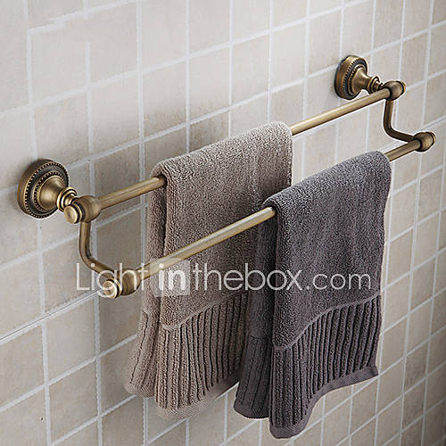 Dubbele Handdoek Bar Antiek Messing Afwerking Materiaal Badkamer Accessoire huismerk kopen in de aanbieding